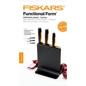 Набор кухонных ножей в пластиковом блоке 3 шт. Fiskars Functional Form (1057555)