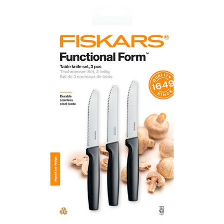 Набор столовых зубчатых ножей Fiskars Functional Form Table Knife Set (1057562)